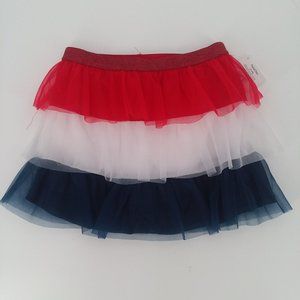 Girl's Red/White/Blue Ruffled Skirt Size 4T